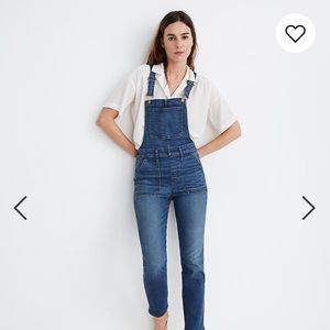 Madewell Stovepipe overalls in Lorton wash